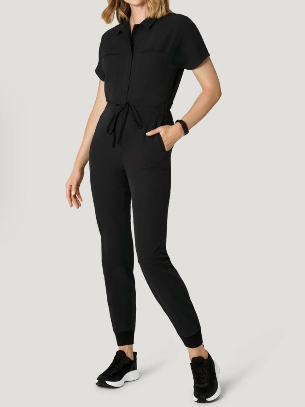 Mandala Black Jogger Scrub Jumpsuit XS Equa-Tek 10 Pocket